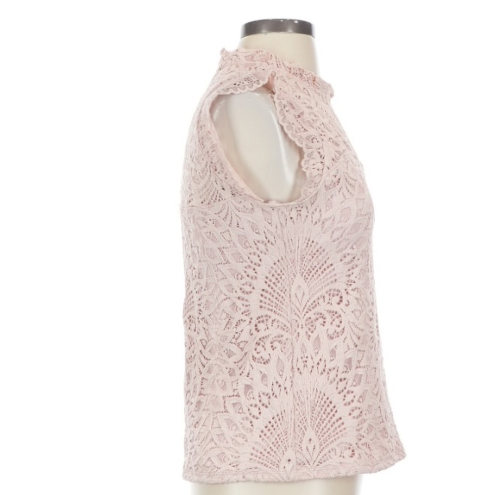 White House Black Market Elegant Lace Pink sleeveless Top - Picture 3 of 7